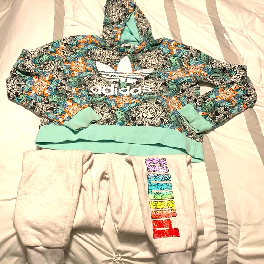 Adidas hoodie and joggers